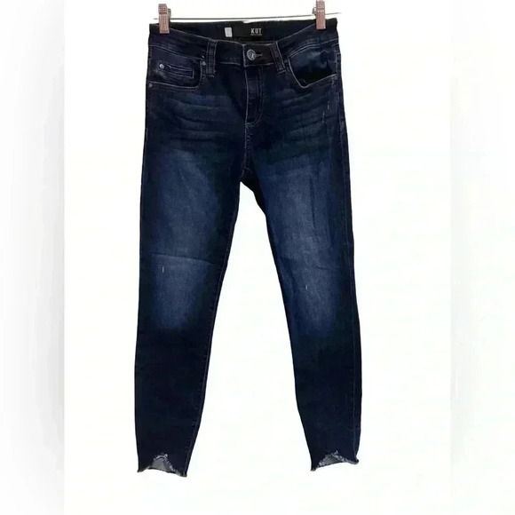 Kut From The Kloth Size 4 Dark Wash Cotton
Blend zip fly Skinny Jeans - Picture 1 of 8